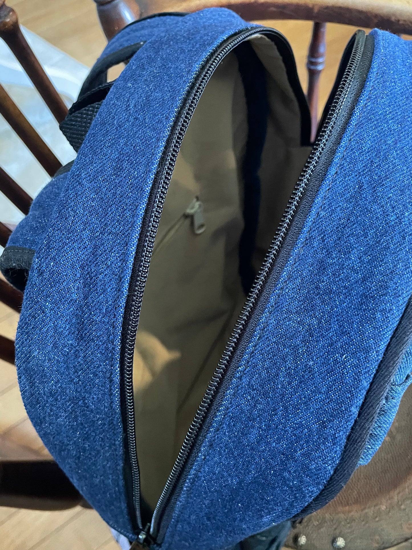 Backpack Basketweave Denim