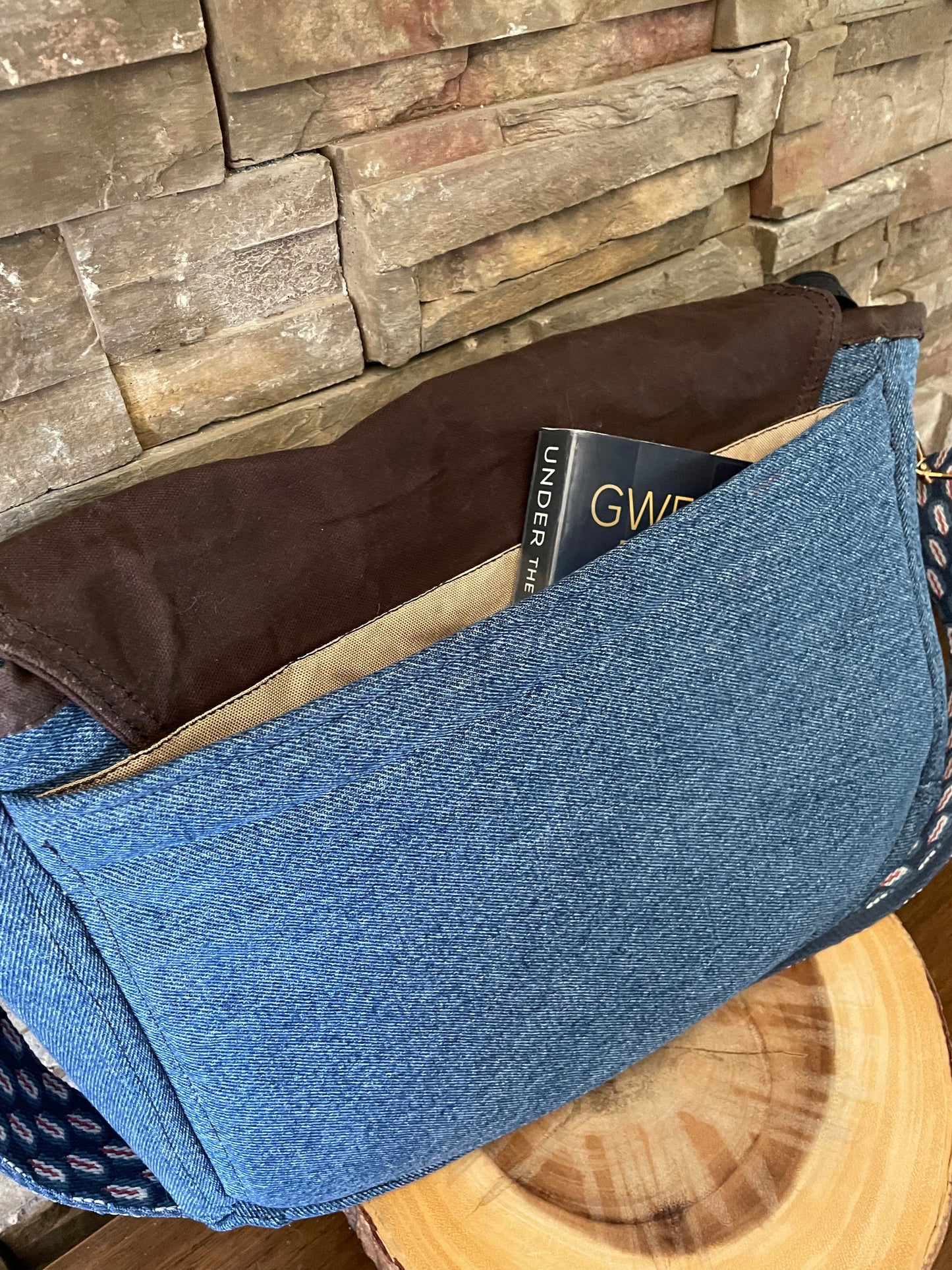 Large Denim Lap Top/Messenger Bag