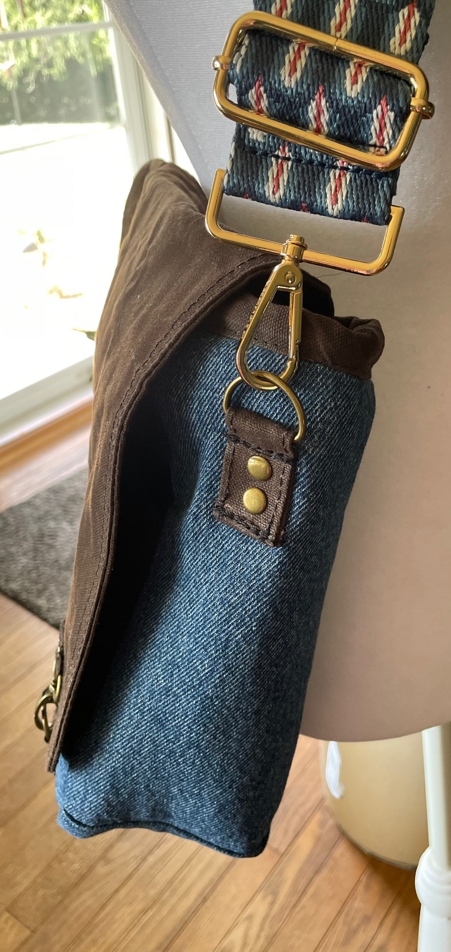 Large Denim Lap Top/Messenger Bag