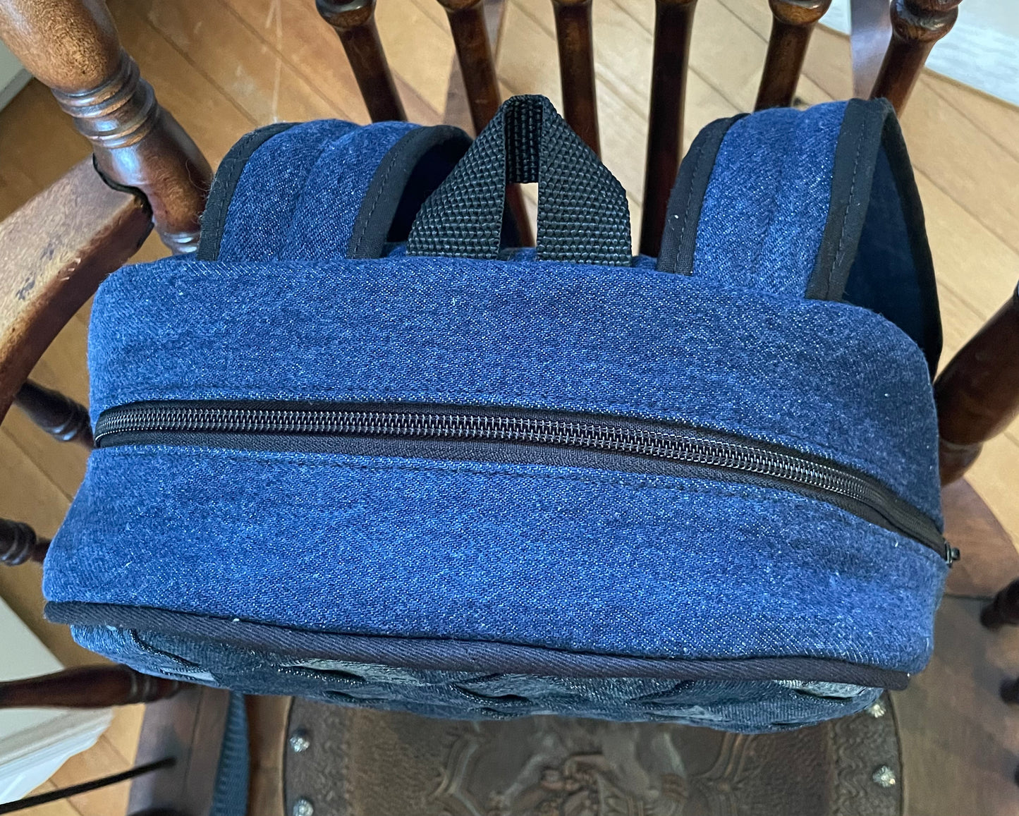 Backpack Basketweave Denim