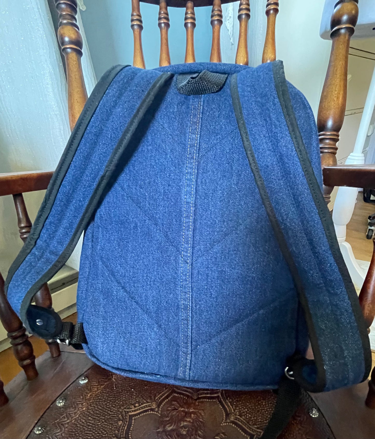 Backpack Basketweave Denim