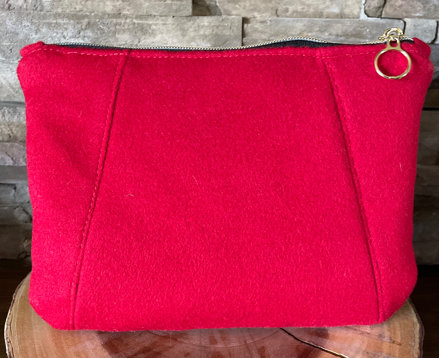 Red Sparkly Clutch with Front  Slip Strap