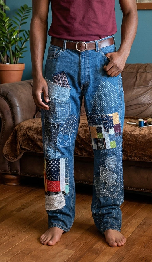 The Mended Indigo Collection #07 -Denim Jeans (Levi's) -